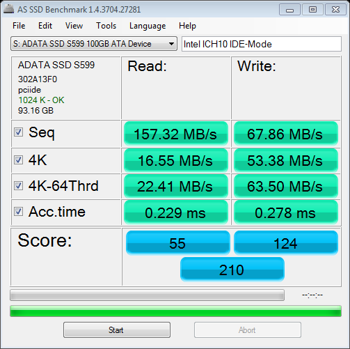 As Ssd bench%20 ADATA S599 IDE 2D