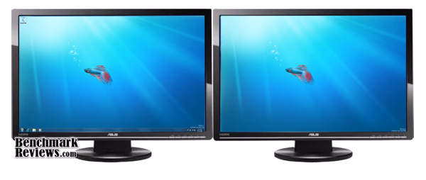 Dual Monitor Asus VW266H LCD Monitor Windows7