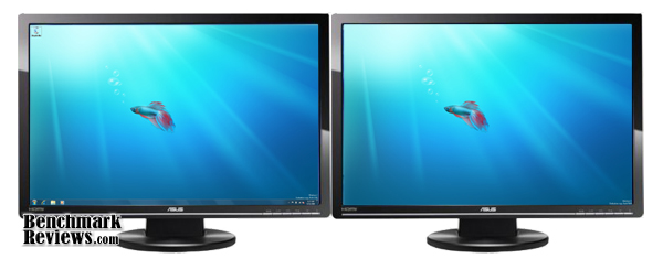 Dual Monitor Asus VW266H LCD Monitor Windows7