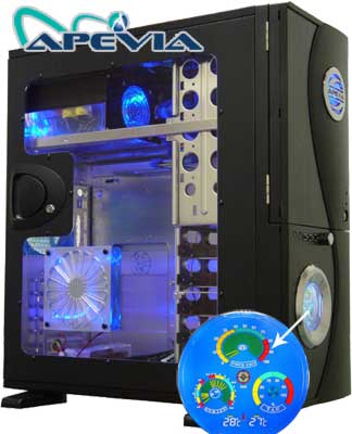 Apevia X-Telstar Black Aluminum Mid-Tower ATX Case 