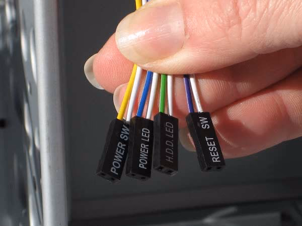 Front Panel Wires, close