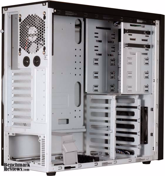 LanCool PC K56W B Open, rear view