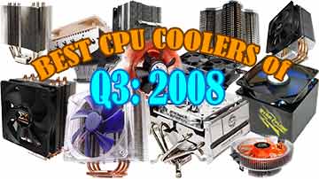 Best CPU Cooler Performance - Q3 2008