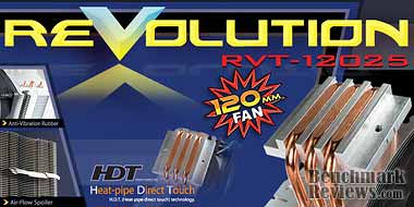 Kingwin RVT-12025 HDT Heat-pipe Direct Touch CPU Cooler Performance Test Comparison Review