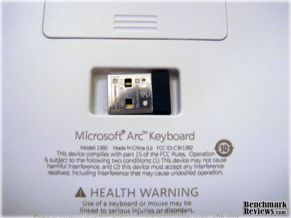 Microsoft Arc Wireless Keyboard Bottomclose