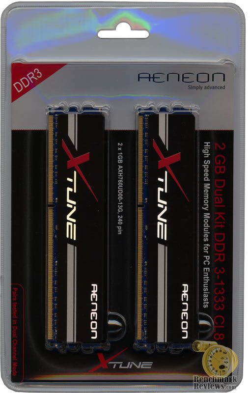 Aeneon PC3-10666 CL8-8-8-15 AXH760UD00-13GA98X DDR3 1333MHz 1.5V 2x1GB RAM Kit