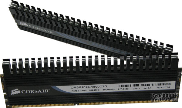 Corsair Dominator PC3-14400 DDR3 1800MHz 2GB RAM Kit TWIN3X2048-1800C7DF G 
