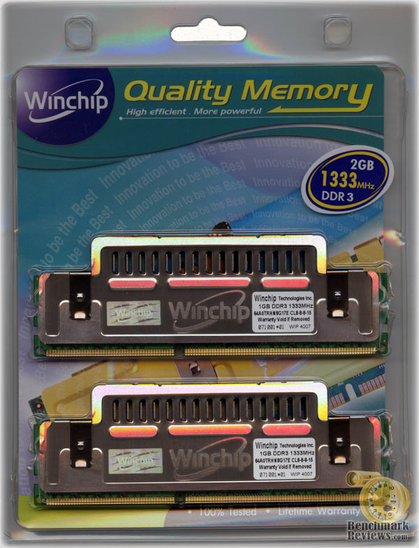 Winchip PC3-10666 CL8-8-8-15 64A0TRHN8G17E DDR3 1333MHz 2x1GB 1.65V RAM Kit