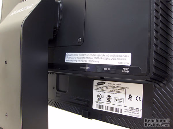 Samsung SyncMaster 245BW Ports2
