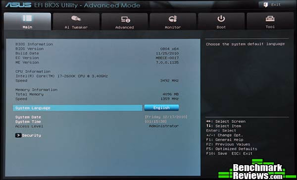 ASUS P8P67 EVO BIOS