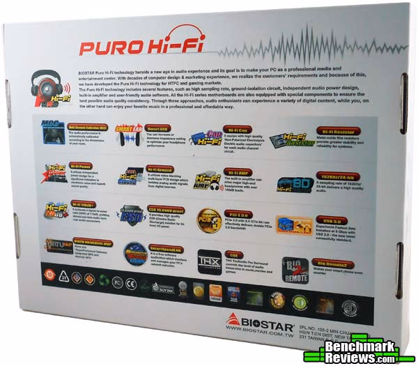 Biostar Hi Fi Z77X Box, back view
