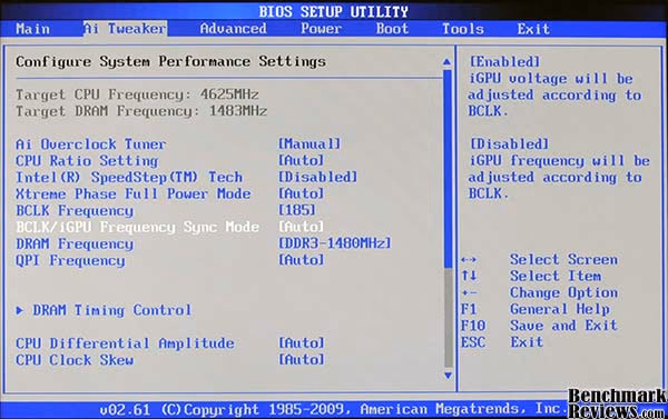 ASUS p7h55d M Evo Bios ai1