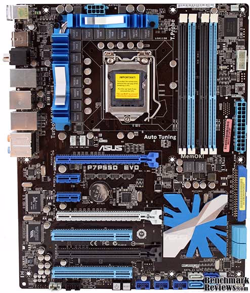 ASUS p7p55d Evo Layout