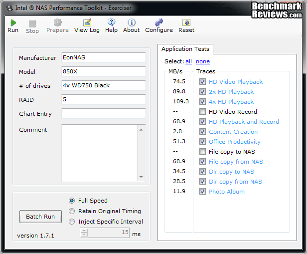 Infortrend EonNAS 850X NAS Server NASPT Run03