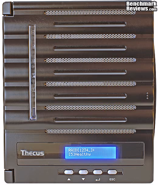 Thecus N5550 NAS Server Front Lights On