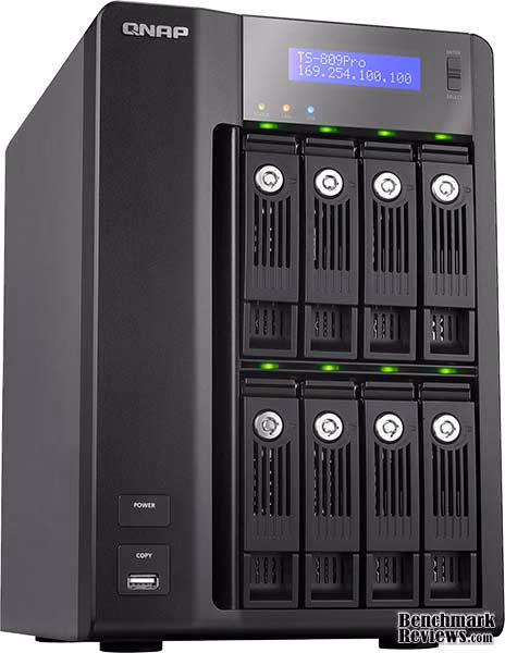 QNAP Ts 809 Front, angle view