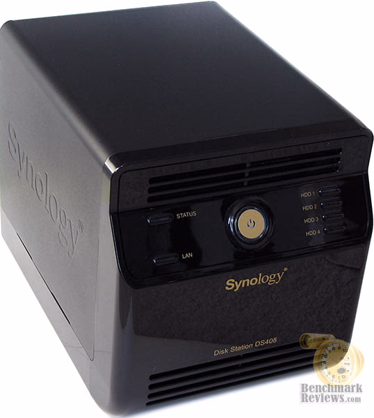 Synology DS408 Front, corner view