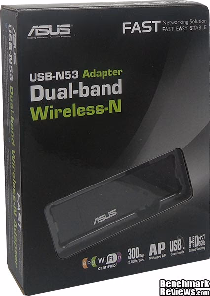 ASUS USB N53 Dual Band Wireless N Adapter, box