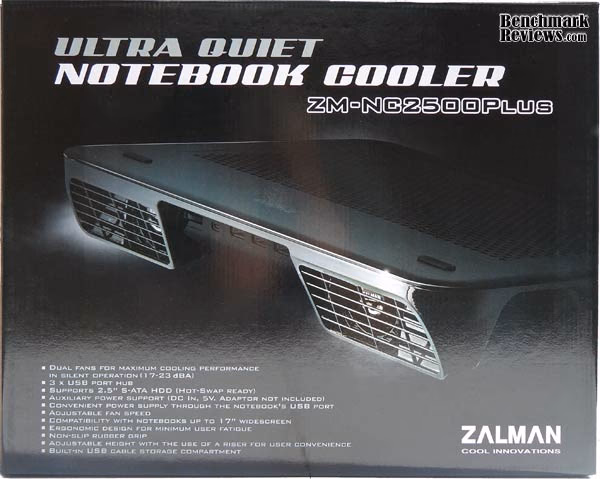 Zalman ZM NC2500Plus Notebook Cooler Box, front view