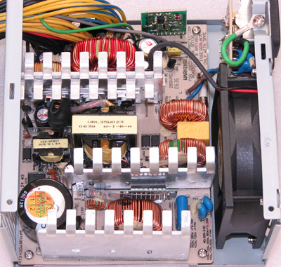 Antec EA-500 Internal Top Side View (click for large image)