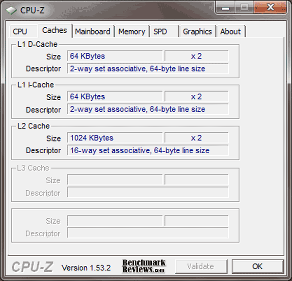 AMD Athlon II X2 255 CPUZ Cache