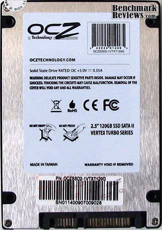 OCZ Vertex Turbo SSD, bottom view