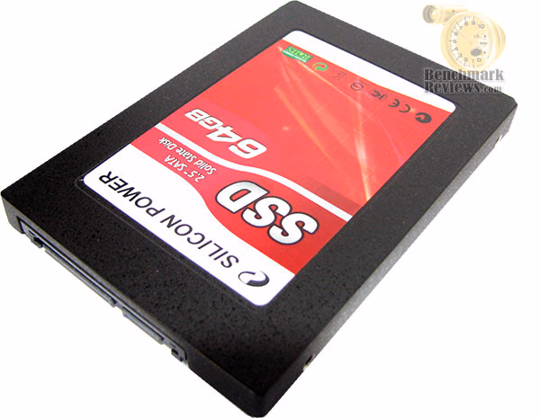Silicon Power 64GB SATA SSD SP064GBSSD25SV10, corner view