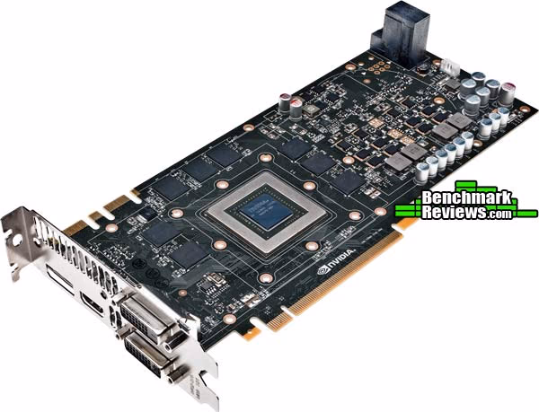 NVIDIA GeForce GTX 680 Video Card PCB, angle view