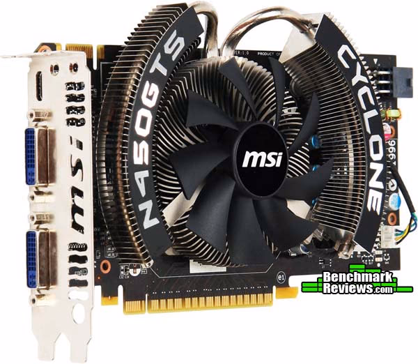 MSI N450GTS, angle view