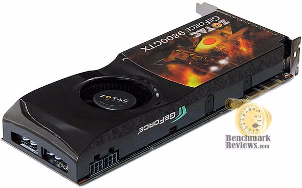 ZOTAC GeForce 9800 GTX Rear, angle view